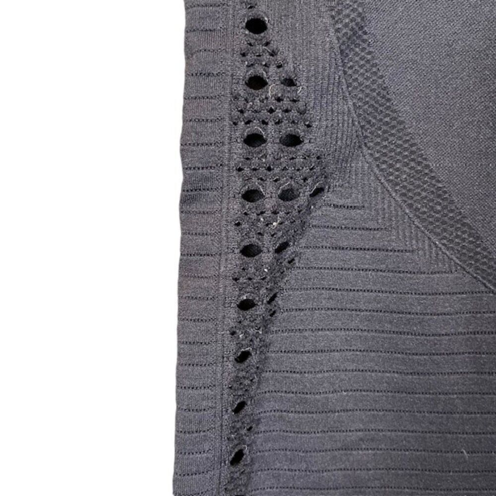 GYMSHARK Energy+ Seamless Stretch Cropped Mesh Leggings Contoured Black Small - Picture 4 of 9